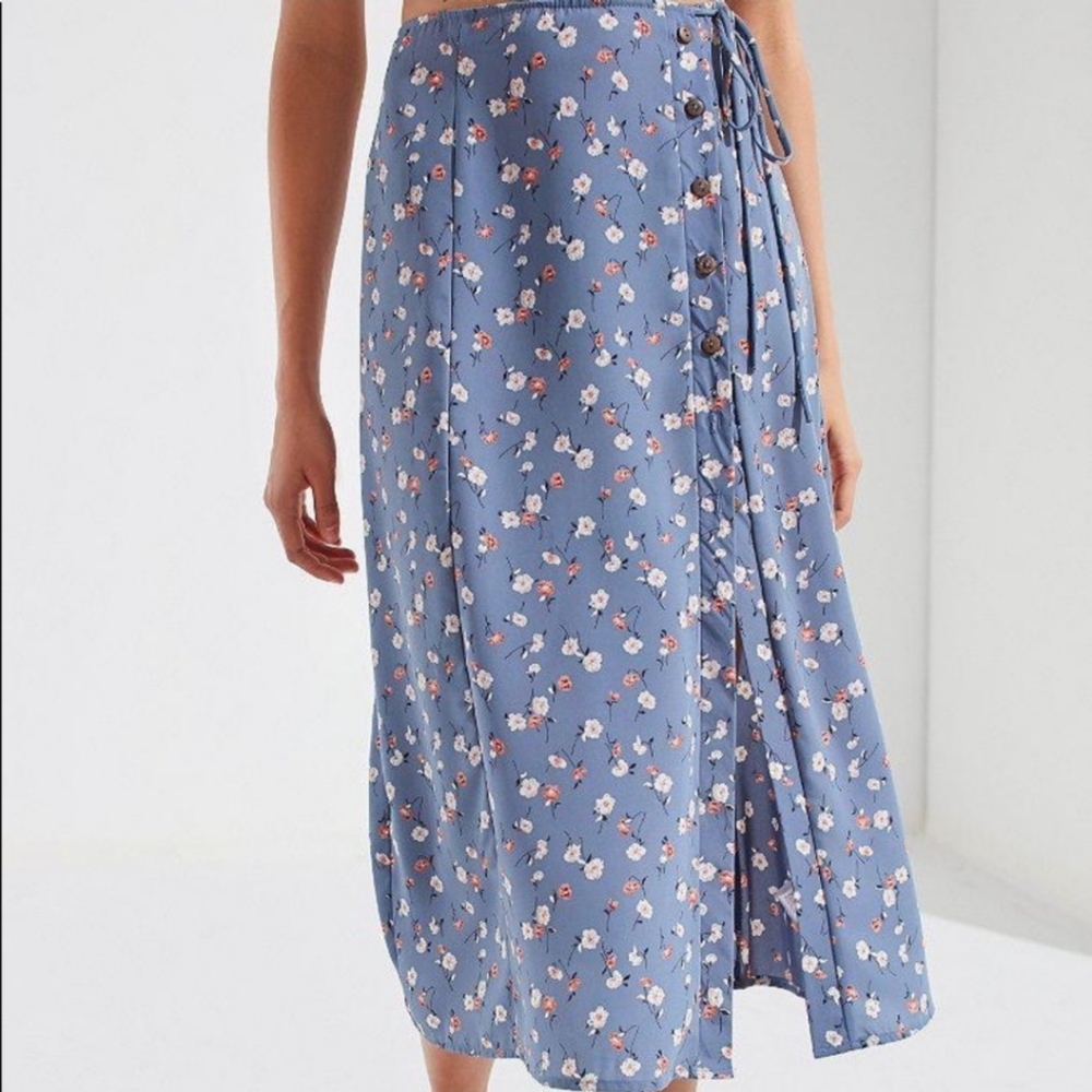 Urban Outfitters Floral Midi Skirt